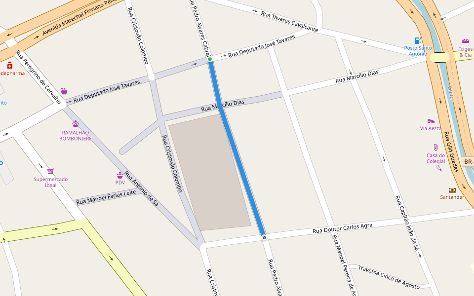 Rua Pedro Álvares Cabral walking route map in Campina Grande