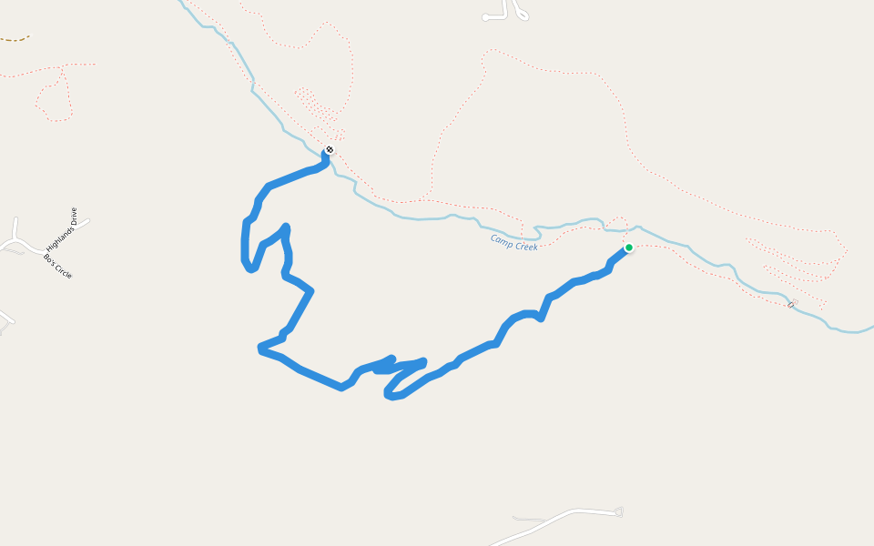 White Trail walking route map in Highlandville