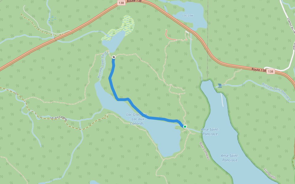 Tyrolien walking route map in Baie-Comeau