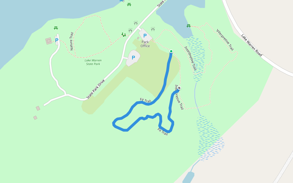 Fit Trail walking route map in Hampton