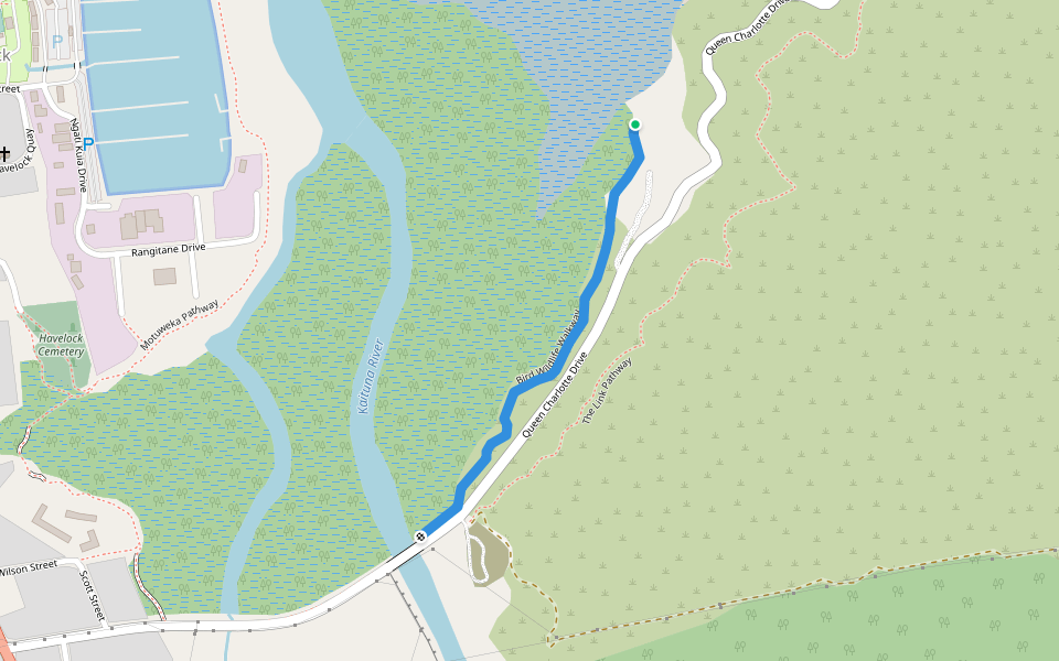 Bird Wildlife Walkway walking route map in Havelock