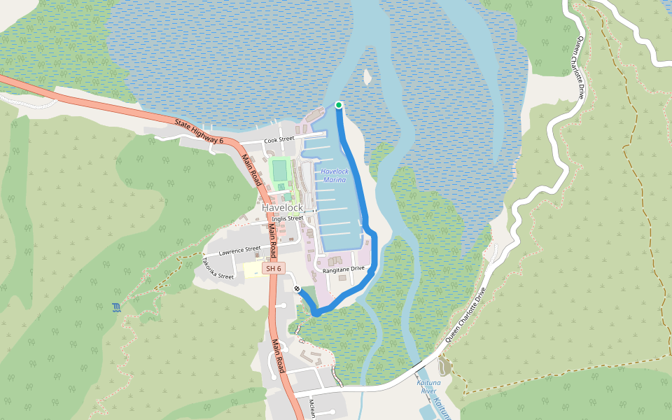 Motuweka Pathway walking route map in Havelock