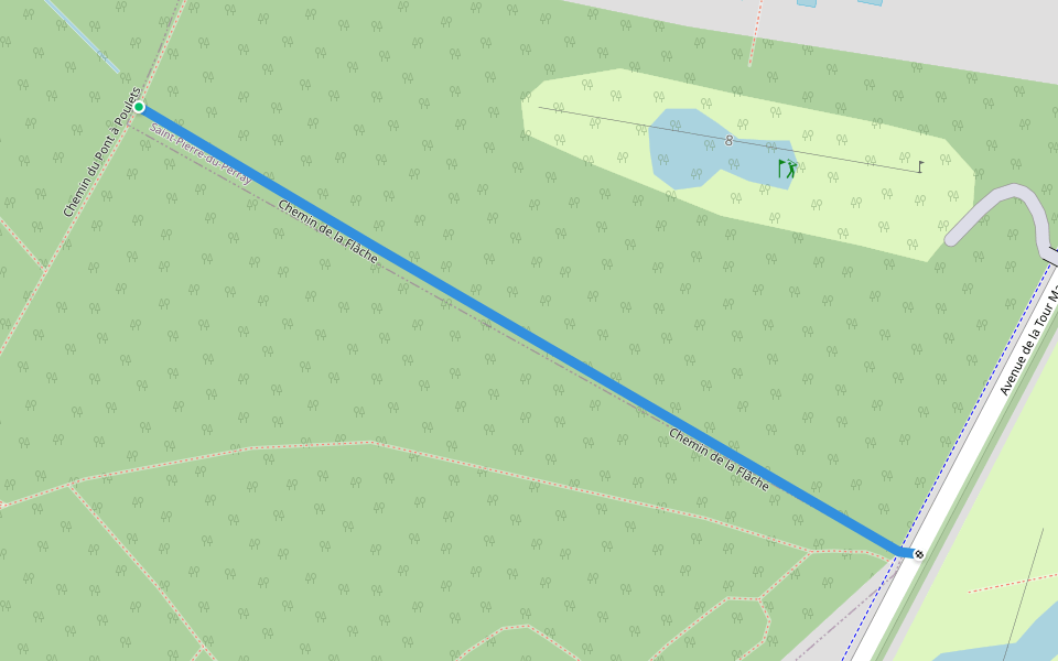 Chemin de la Flâche walking route map in Saint-Pierre-du-Perray