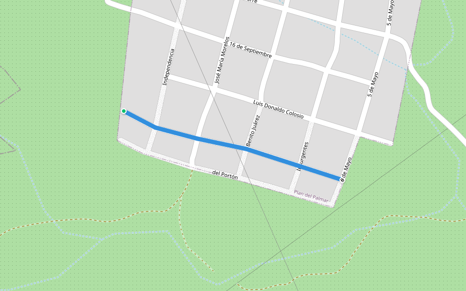 Francisco Sarabia walking route map in Plan del Palmar