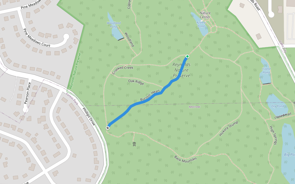 Burstin' Heart walking route map in Morrow