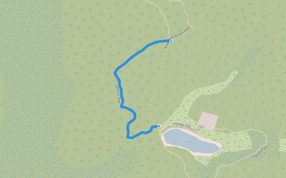 Jackson Trail walking route map in Valparaiso