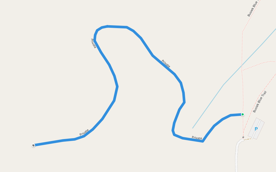 Private walking route map in Chestnutridge