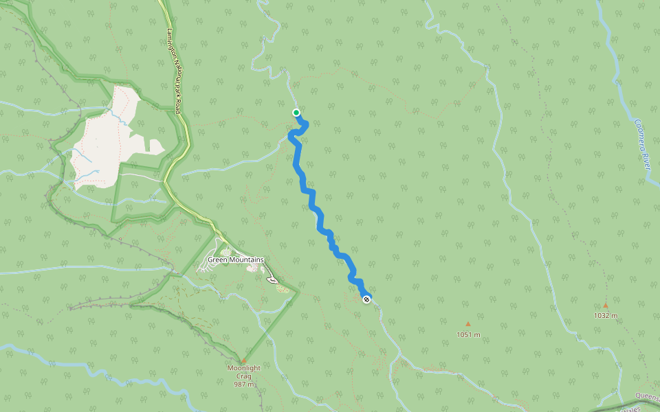 West Canungra Creek Circuit walking route map in O'Reilly