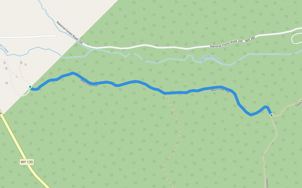 Main Line Trail walking route map in Saratoga