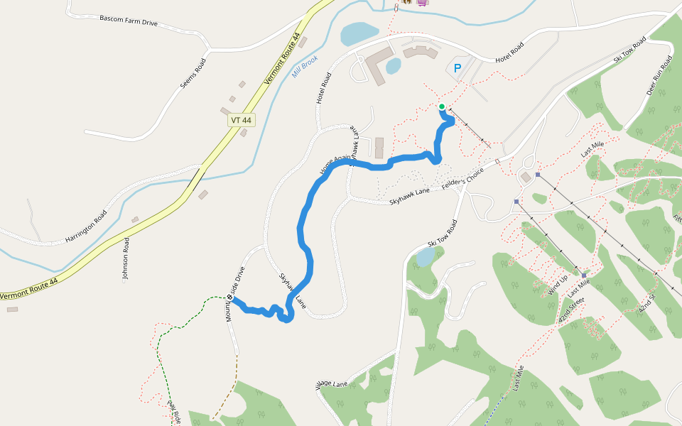 Home Again walking route map in West Windsor