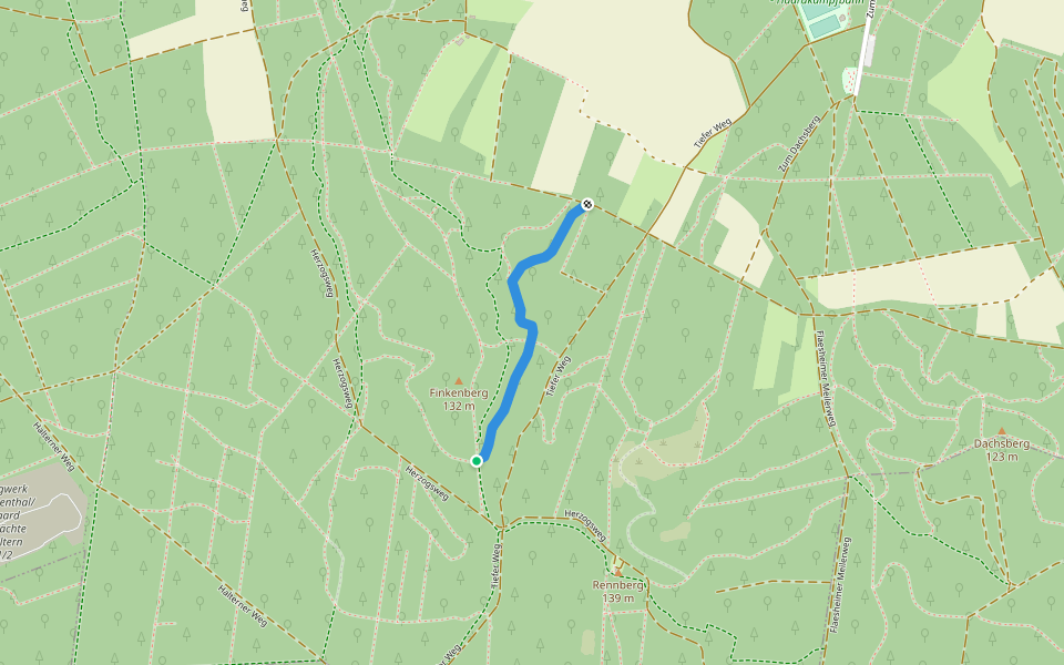 Grüner Weg Trail walking route map in Haltern am See
