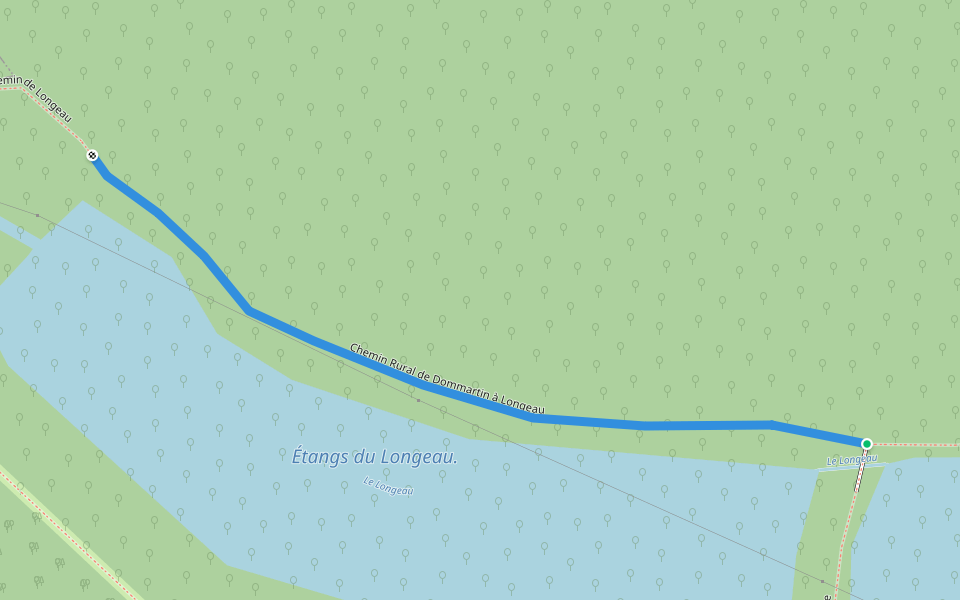 Chemin Rural de Dommartin à Longeau walking route map in Hannonville-sous-les-Côtes