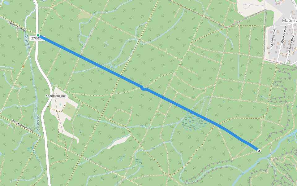 Шустергештель walking route map in Svetlogorsk
