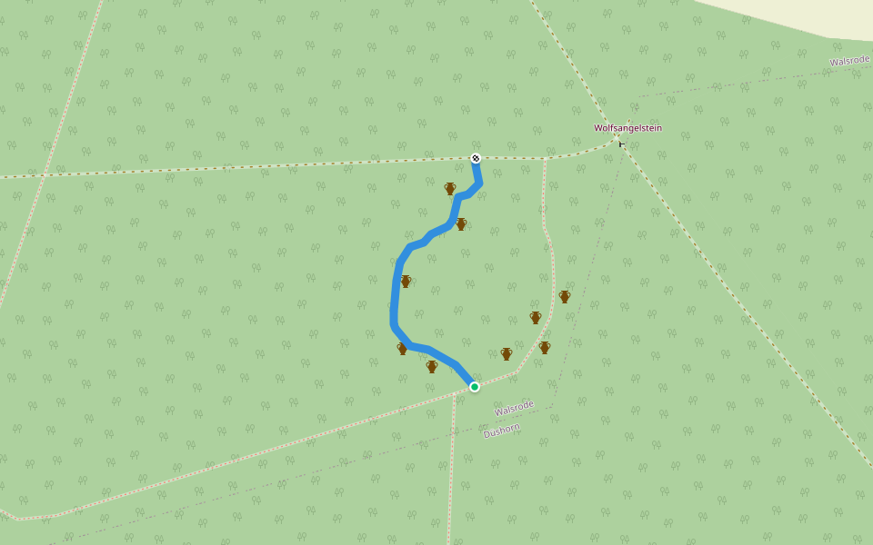 Hügelgräberpfad walking route map in Walsrode