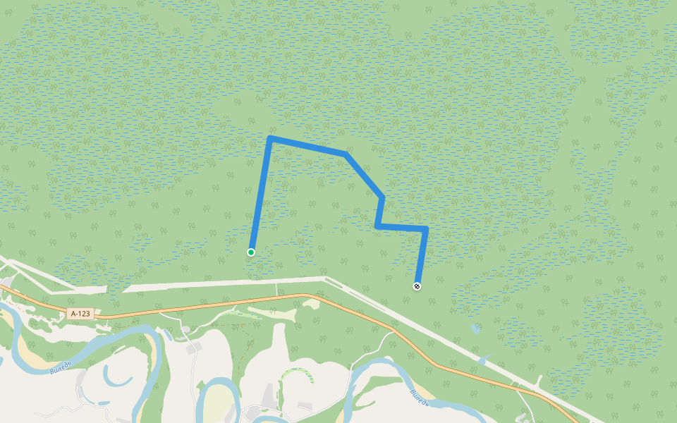 кварталка walking route map in Chabrovo