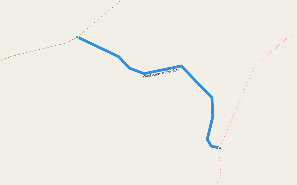 Wind Pupm Holler Spur walking route map in Chillicothe