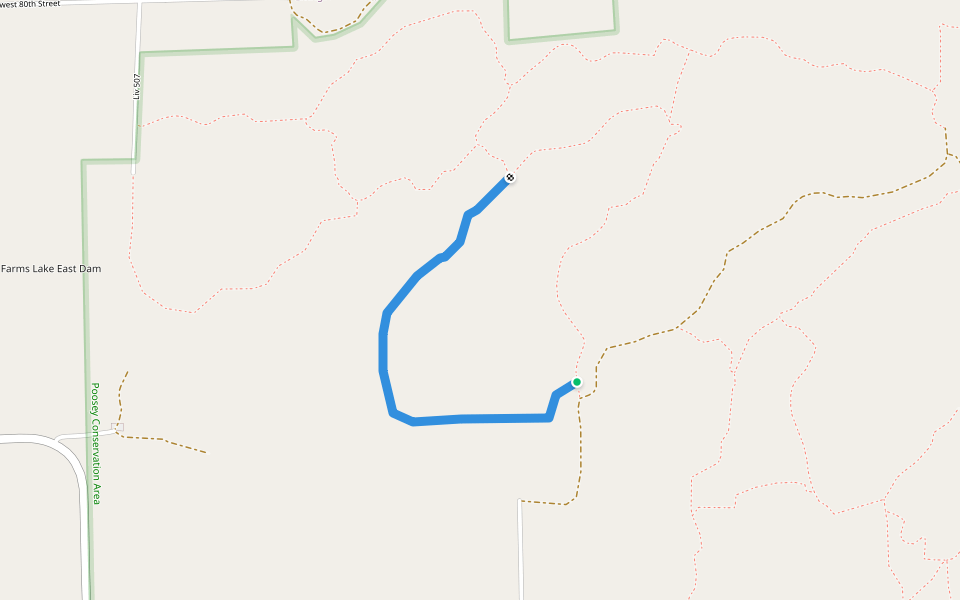 Fusty's Ridge Trail walking route map in Chillicothe