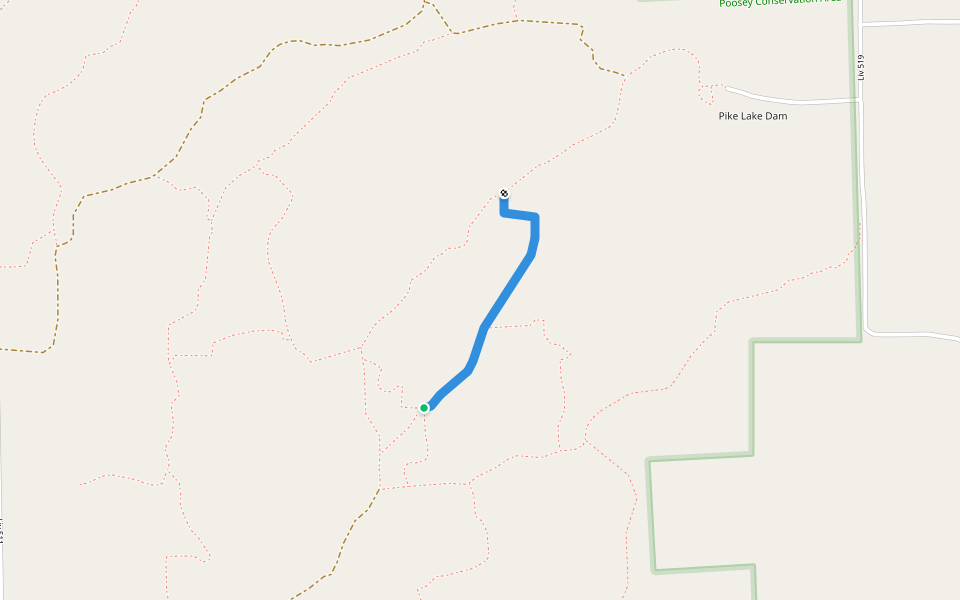 Bluebeard Trail walking route map in Chillicothe