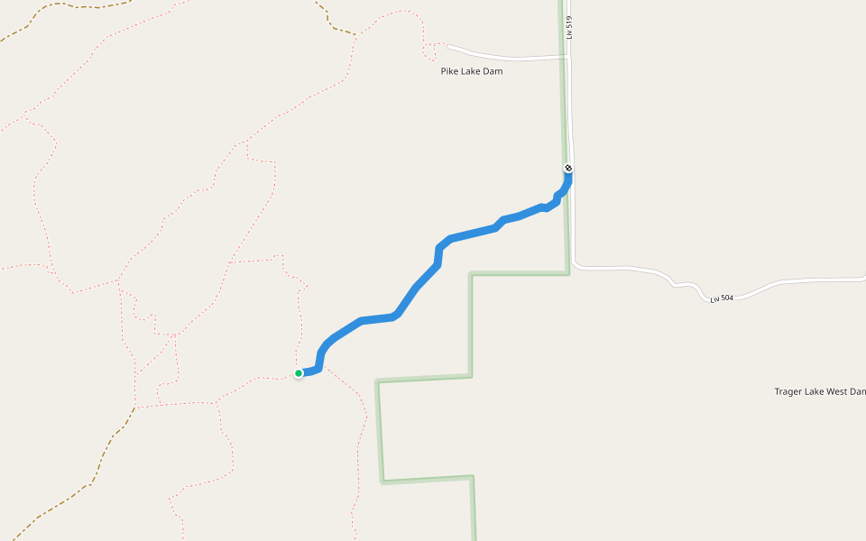 Prothero School Trail walking route map in Chillicothe