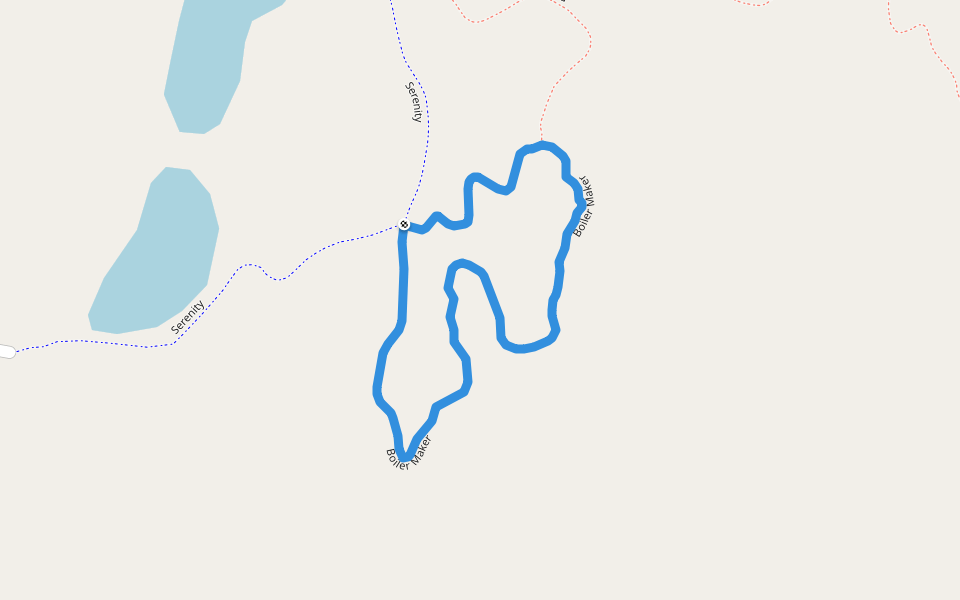 Boiler Maker walking route map in Barre Town