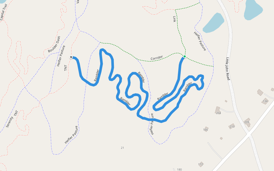 Rambler walking route map in Orange