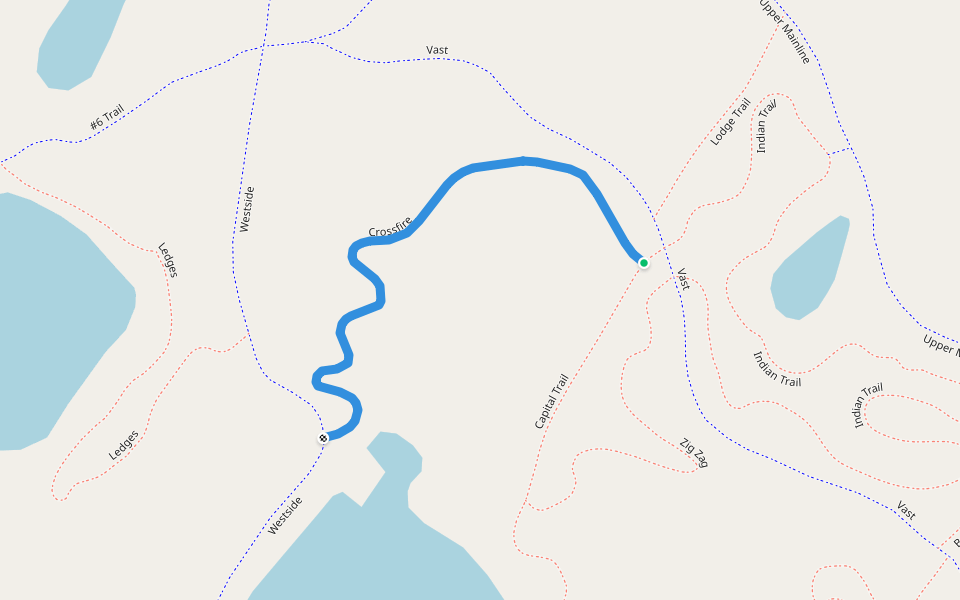 Crossfire walking route map in Barre Town