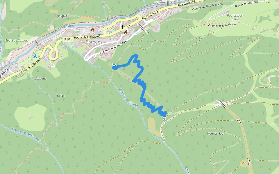 pierre polonaise walking route map in Barèges