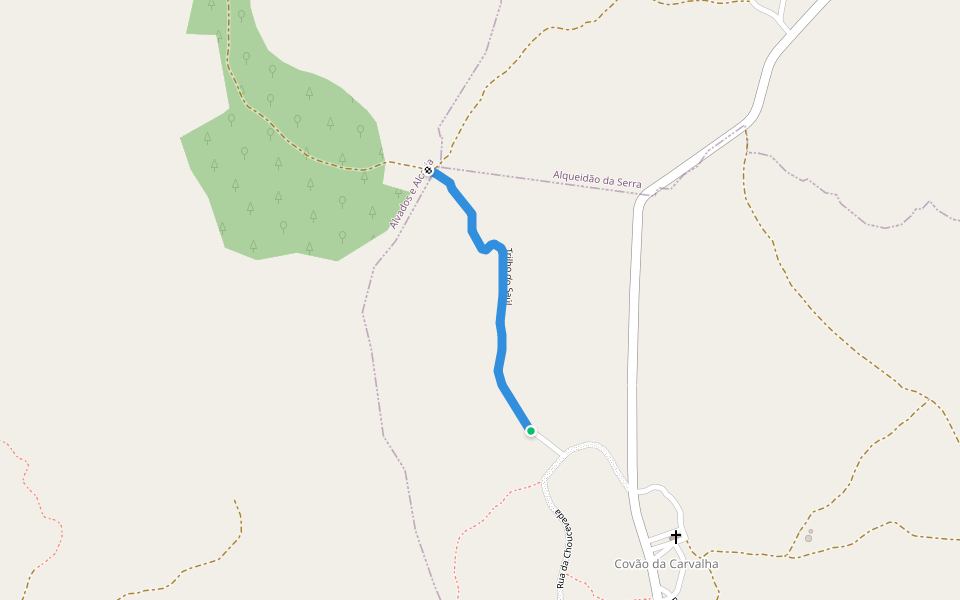 Trilho do Saúl walking route map in Mira de Aire