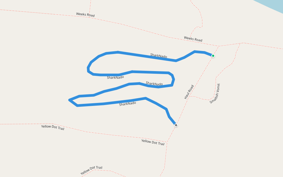 SharkNado walking route map in Northfield