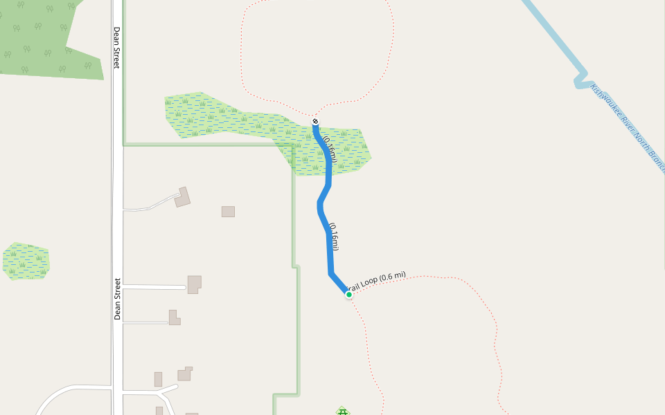 (0.16mi) walking route map in Woodstock