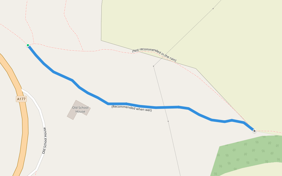 (Recommended when wet) walking route map in Shincliffe