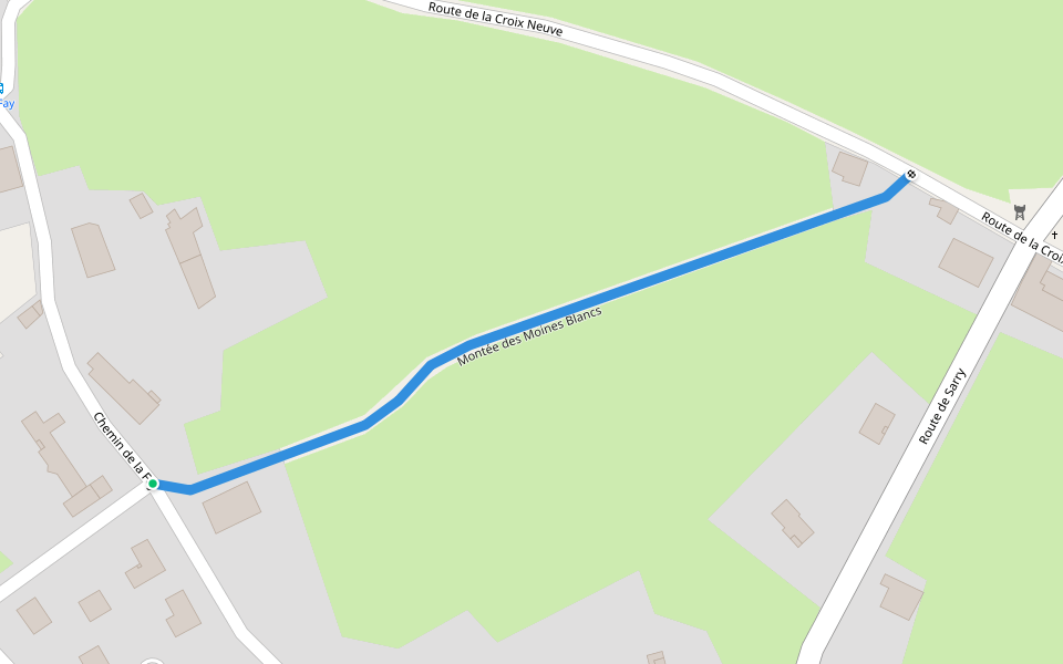 Montée des Moines Blancs walking route map in Semur-en-Brionnais