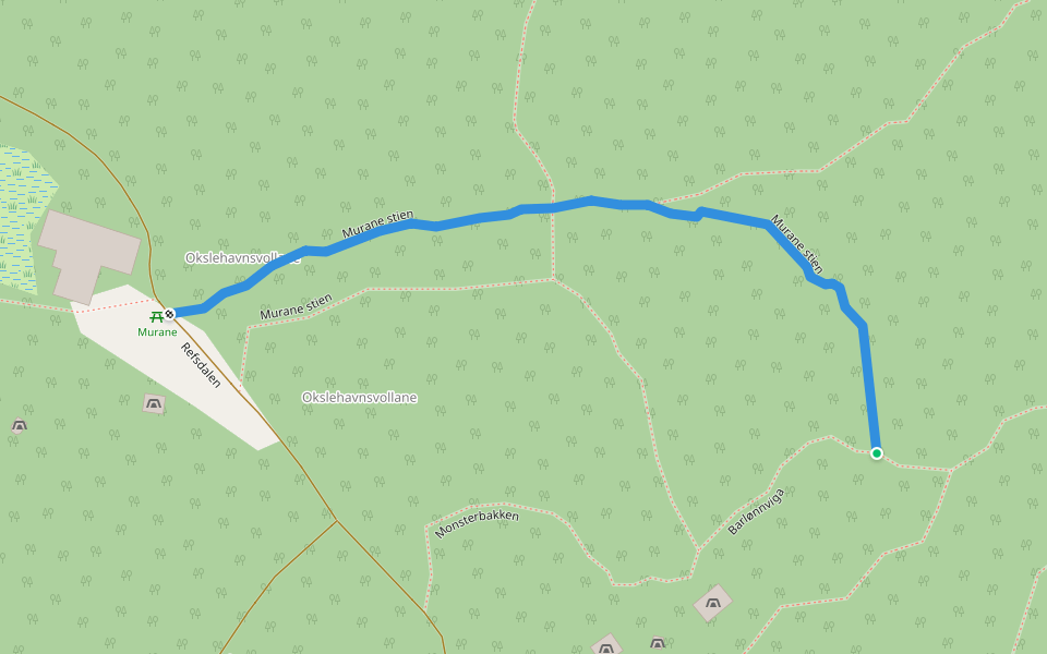 Murane stien walking route map in Skålevik