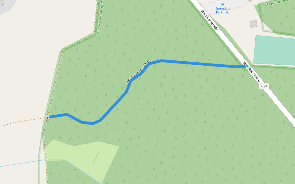 Berg und Tal - Weg walking route map in Brome