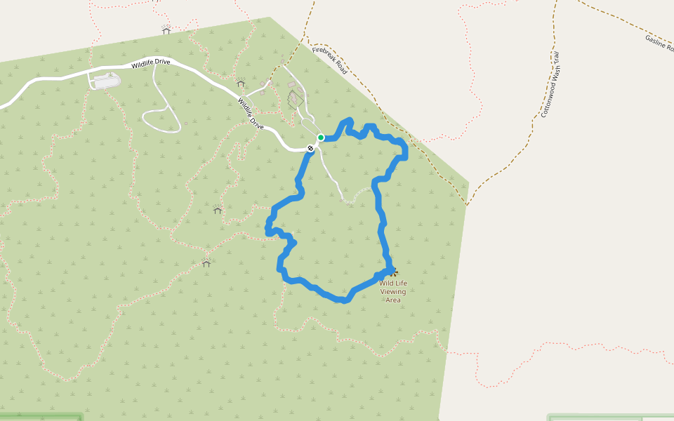 Nature Trail Loop walking route map in Oracle