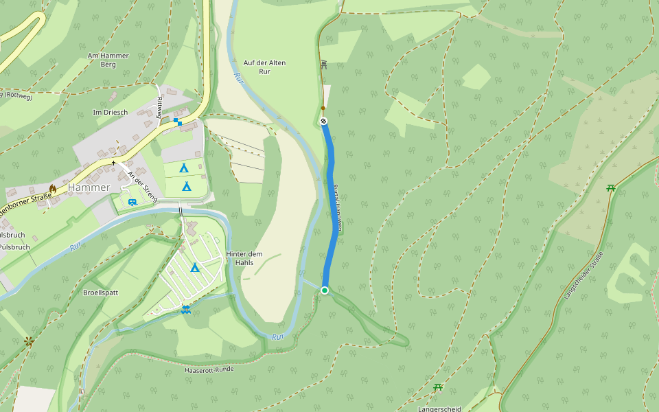 Rurtal-Hangweg walking route map in Simmerath