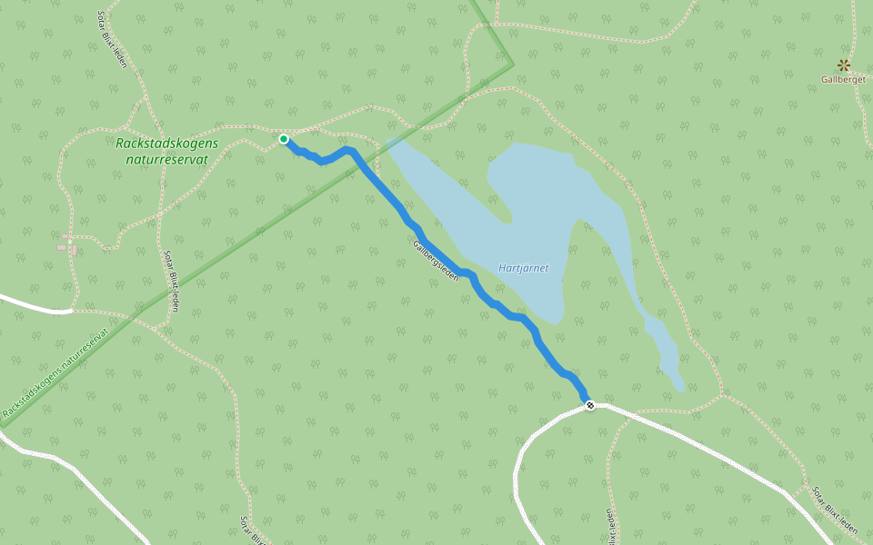 Gallbergsleden walking route map in Arvika
