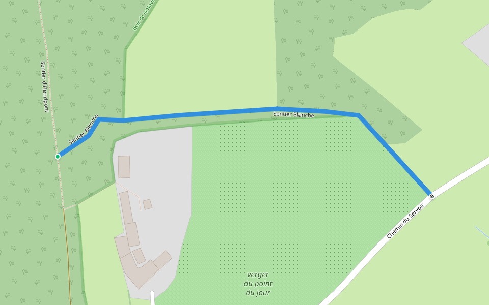 Sentier Blanche walking route map in Braine-le-Comte