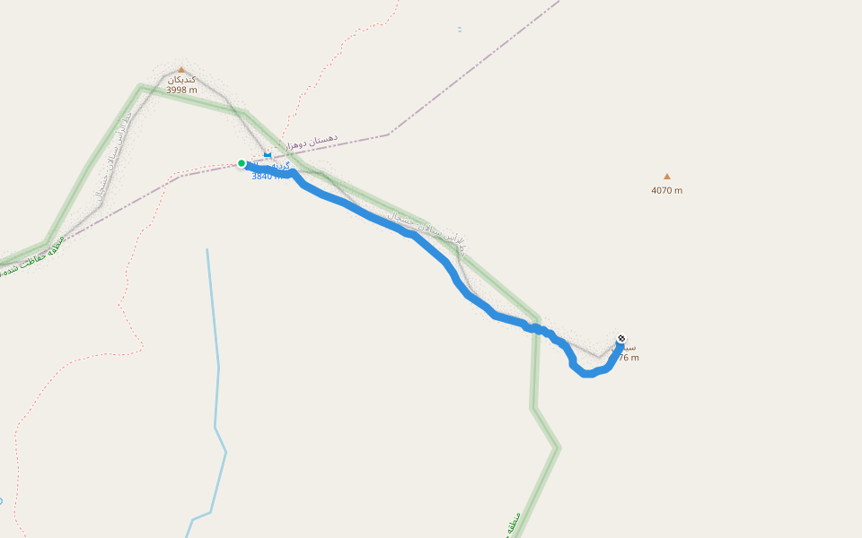 سیالان walking route map in Naras