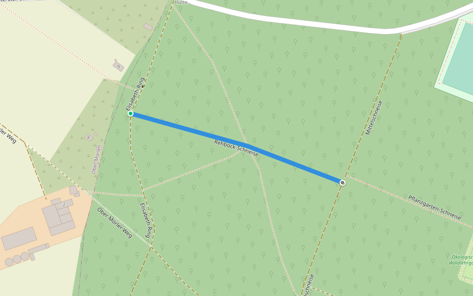 Rehbock-Schneise walking route map in Bad Nauheim