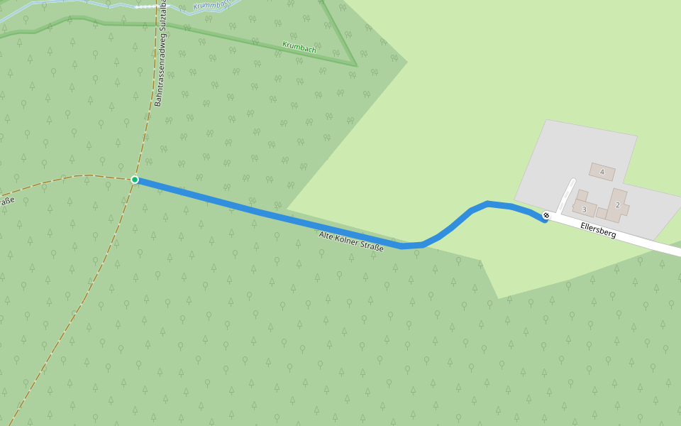 Alte Kölner Straße walking route map in Rösrath