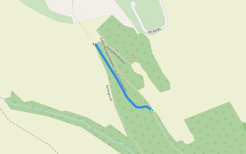 Zum Eichenwinkel walking route map in Müglitztal