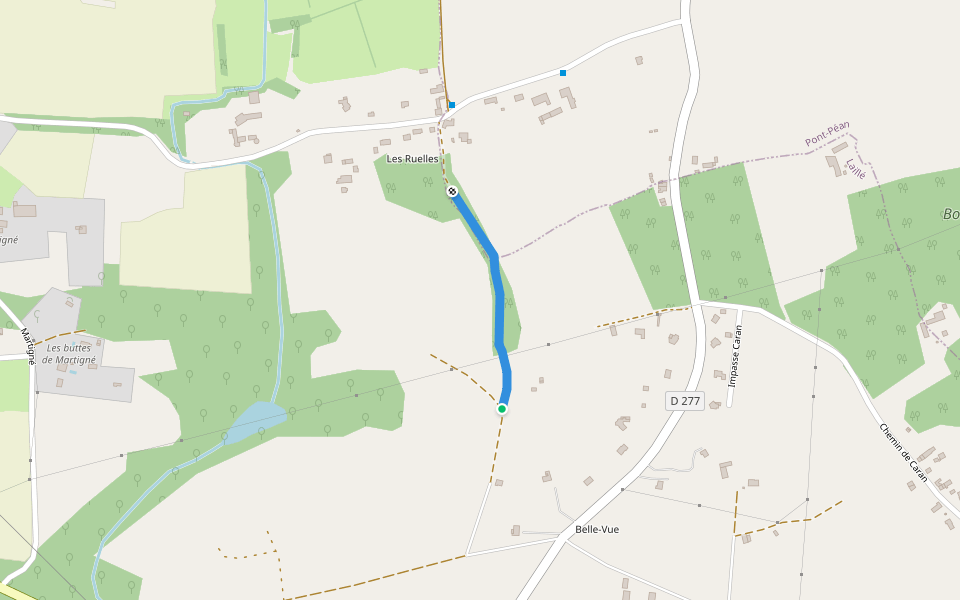 Circuit de la Roche qui Chôme walking route map in Laillé