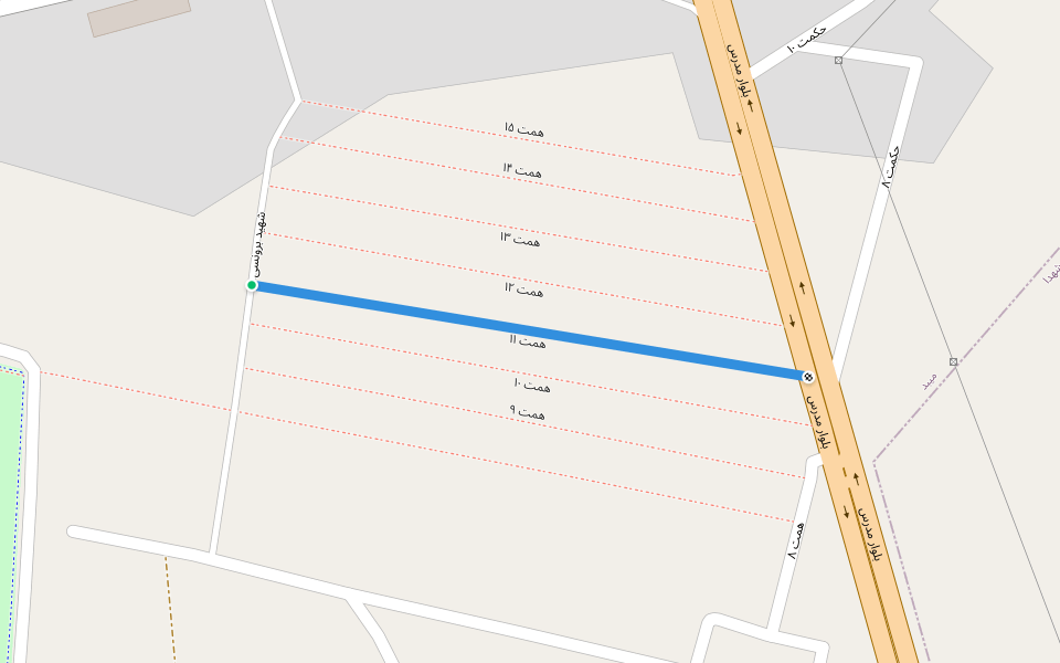 همت ۱۱ walking route map in Meybod