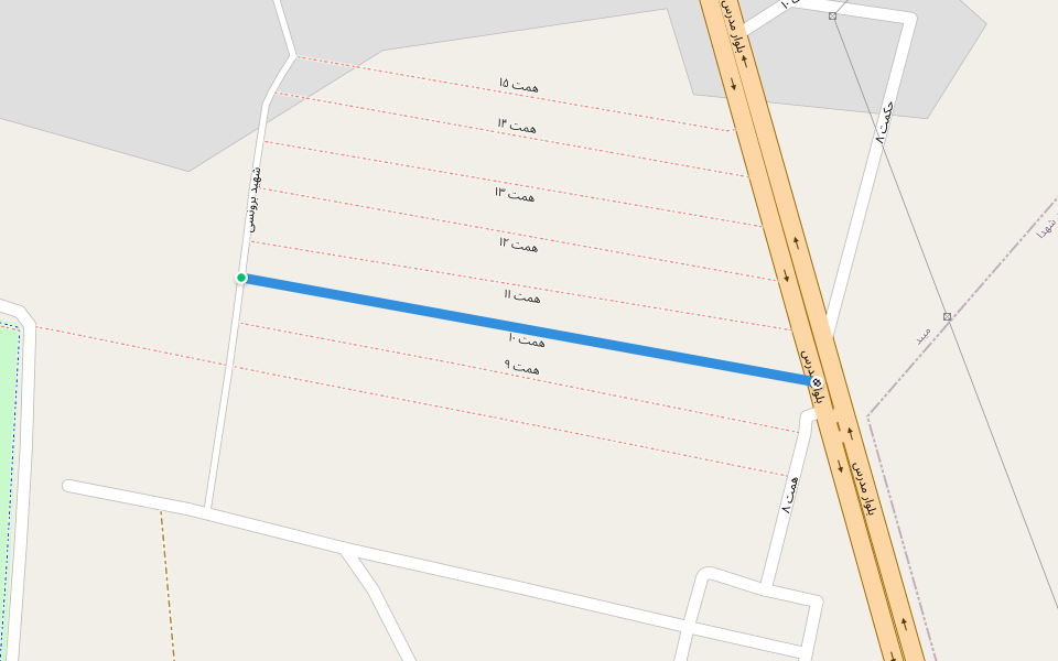 همت ۱۰ walking route map in Meybod