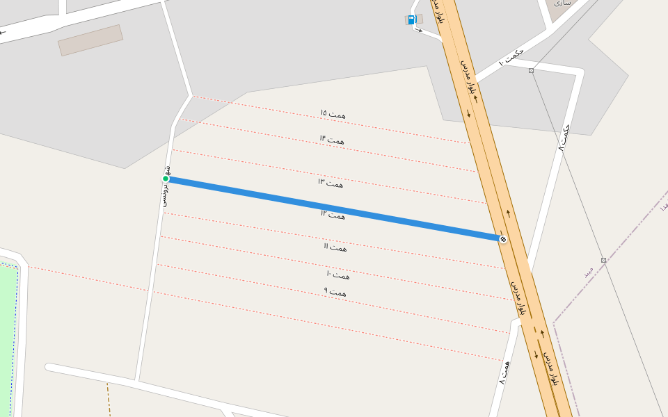 همت ۱۲ walking route map in Meybod