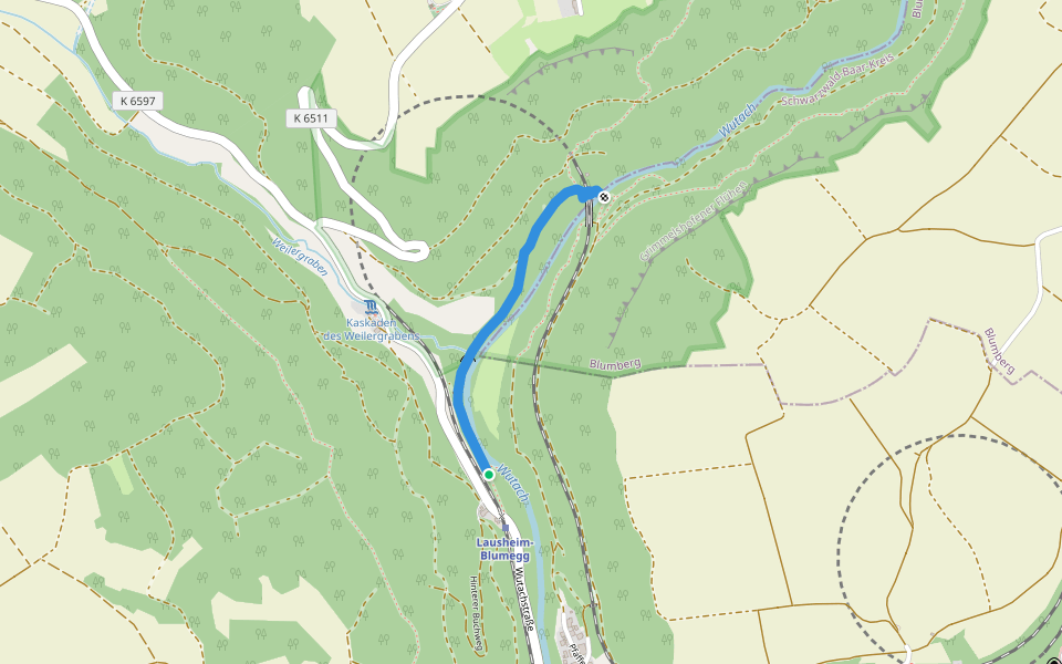 Rettungssektor Z1 walking route map in Stühlingen