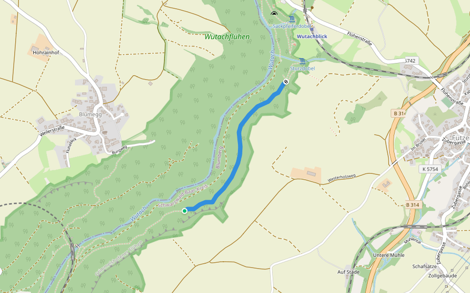 Rettungssektor X2 walking route map in Blumberg