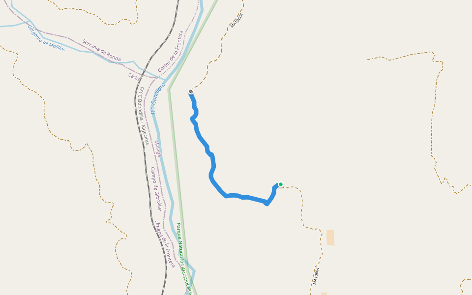 MA10604 walking route map in Gaucín