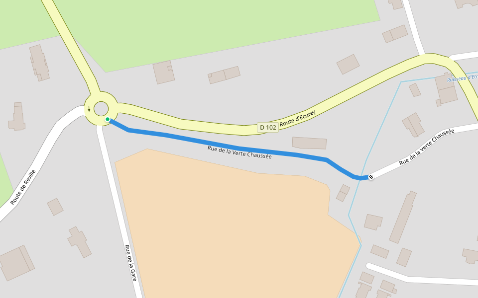 Rue de la Verte Chaussée walking route map in Damvillers